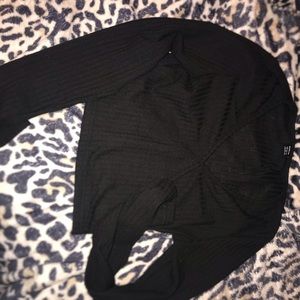Shein Black Crop Top Long Sleeve